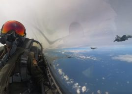 2 F-16 TNI AU dan 3 F/A-18 TUDM Laksanakan Patkor Malindo Siri I Jaga Perbatasan Kedua Negara